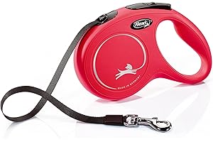 Flexi guinz.New Comfort M, 5m Cinghia, Fino a 25kg, Rosso