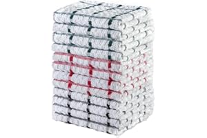 DreamNights Tea Towels Extra Large 70 X 40 cm Kitchen Towels Set - 100% Cotton Terry Towelling Soft Absorbent Lint Free Kitchen Cloth Dish Towel and Bar Towels Assorted Colors (Pack of 6)