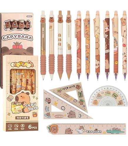 4 Lápices Mecánicos 0 5 Mm Capybara Kawaii Para Escolares | Meses sin interés