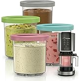 Set of 4 Replacement for Ninja Creami NC301 Series 16oz Ice Cube Containers with Lids Compatible with NC300 NC299AMZ BPA Free