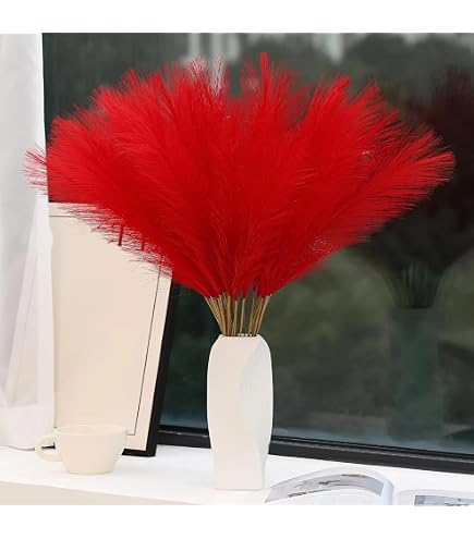 Serwalin Pampasgras Rosa – 6 Stück, 45 Cm, Künstliches Gras Für Deko, Vasenfüller, Raumdekoration – Ohne Verrieseln