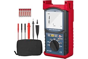 GOYERRNES Digital Megohmmeter,GR-6688F Tragbares Megohmmeter,20G Ohm Digitale Isolationswiderstand mit Reichweite 250V/500V/1000V/2500V,Datenhaltung und Hintergrundbeleuchtung,Prüfung für Kabel Motoren
