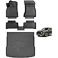 Original Floor Mats & Cargo Liner Fit for Audi Q5/SQ5 2023 2022 2021 2020 2019 2018 - Custom Fit TPE Rubber Floor Liners for Audi Q5/SQ5 1st & 2nd Row & Trunk Mat Full Set Car Mats, Black