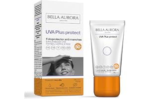 BELLA AURORA - UVA Plus Protect, écran solaire anti-taches SPF50+, unisexe, minimaliste, transparent/blanc
