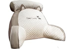 DISPRA Ice Bean-Bettkissen, Weiches Bettruhe-Lesekissen, 2-in-1-Design-Rückenlehnenkissen, Abnehmbare Nackenrolle Und Arme Zum Sitzen Im Bett, Multifunktionale Rückenkissen Zum Spielen, Entspannen Und Fernse