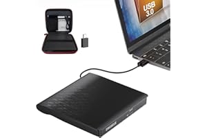 ORIGBELIE Lettore CD Esterno USB 3.0 DVD-R CD-RW Drive, Plug & Play Masterizzatore DVD Esterno, Lettore DVD Portatile per PC Desktop Macbook Air/Pro Windows 11/10/8/7/XP Vista Linux Mac OS con Scatola