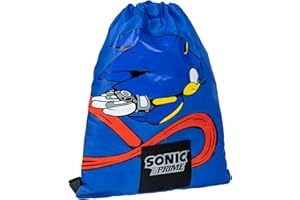 CERDÁ LIFE'S LITTLE MOMENTS Saquito Escolar Sonic Prime, Mochila de Cuerdas Unisex niños, Talla única