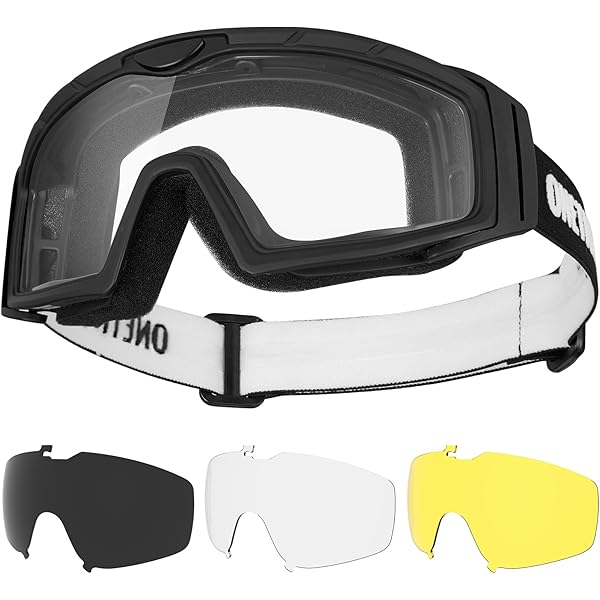 Occhiali Softair Con 3 Lenti Di Ricambio - Protezione UV, Antiappannamento, Per Paintball, Ciclismo, Caccia - Foto 3