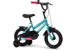 Huffy So Sweet Kids Bike Collection – 12", 16", 20" Girls’ Bicycles with Stabilisers, Dual Caliper Brakes & Adjustable Seat, Pink, White, Blue or Purple, Ages 3–9, Fun Designs