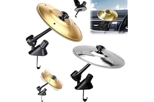 ARONRAVE 2 Stück Auto Schlagzeug Car Cymbals Auto Crash Beckens Auto Trommel Lüftungsschlitz Mini Beckens Schlagzeug Auto für Alle Arten Von Fahrzeugen(Silber+Gold)