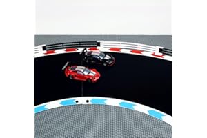 Overdrive-Racing Zaun für Carrera Hybrid Sturmkind - 1,75m / 6,30m / 12,20m - Leitplanken Fangzaun Bande Kurven Gerade Begrenzung, Farbe:Weiß-Schwarz, Länge:6.30 Meter
