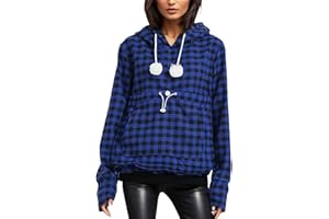 KBOPLEMQ Jersey para mujer con bolsillo para perros, gatos, perro, bolsillo, sudadera con capucha, canguro, bolsillo grande, sudadera con capucha para gatos, perros, mascotas, sudadera de forro polar,