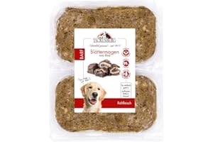 TACKENBERG Barf Beef Leaf Stomach for Dogs - 14 x 500 g - Delicious Frosted Meat as Dog Food in Premium Quality - Suitable Freezer Food for Overweight Dogs - No Additives
