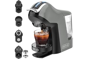 KOTLIE EM-308A macchina da caffè multifunzionale, compatibile con varie marche di caffè in capsule/ESE (44 mm)/caffè in polvere, supporta la preparazione di caffè freddo (Grigio)