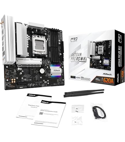 ASROCK A620M Pro RS WiFi AMD A620 Emplacement AM5 micro ATX