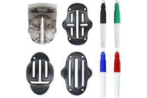 Uniclife 2/4 Pezzi di sagoma per Palline da Golf Set di allineamento per Golf con pennarelli, Guide massime, sagoma, Accessori per la marcatura delle Palline