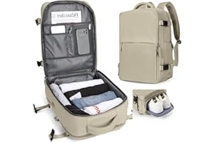 SZLX Large Travel Backpack Women, Carry On Backpack Men,Hiking Backpack Waterproof Outdoor Sports Rucksack Casual Daypack School Bag Fit 14 Inch Laptop with USB Charging Port Shoes Compartment