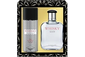 WHISKY SILVER • Cofanetto Eau de Toilette 100ML + Deodorante 15OML • Spray • Profumo Uomo • Regalo • EVAFLORPARIS