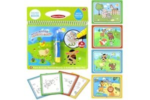 HOME KOKO LOOK KOKOBOX Magic Book Bambini Giochi Bambini 2 3 4 Anni libro Magico da Colorare Acqua Libro di Pittura ad Acqua Bambini Libro di Attività di Viaggio Giocattolo Educativo per Bambini - Fattoria