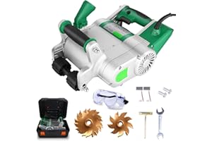 MANOVR Inseguitore di Pareti, Scanalatrice Elettrica da Parete da 1100 W, Macchina da Taglio per Pareti in Cemento Appendibile, Lama in Lega da 25 Mm + 35 Mm, Regolazione della profondità di 20-30 M