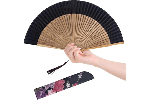 Nogsay Handsolfjäder färgglada, vikbar solfjäder bambu oxford kungfu rave, vikbar handfläkt, kinesisk japansk dekoration, sommarfjäder för bröllop, fest, dans, musikfestival, prestanda