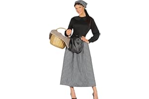 GUIRMA | Disfraz de Castañera Adulta - Vestido, Delantal y Pañuelo - Disfraces de Navidad y Año Nuevo para Fiestas y Celebraciones - Ideal para Mujeres