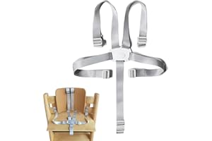ZFRITP Ceinture de sécurité pour chaise haute Hauck, ceintures de sécurité pour chaise haute, ceinture de sécurité 5 points pour chaise haute Hauck, pour chaise haute/poussette/landau (gris)