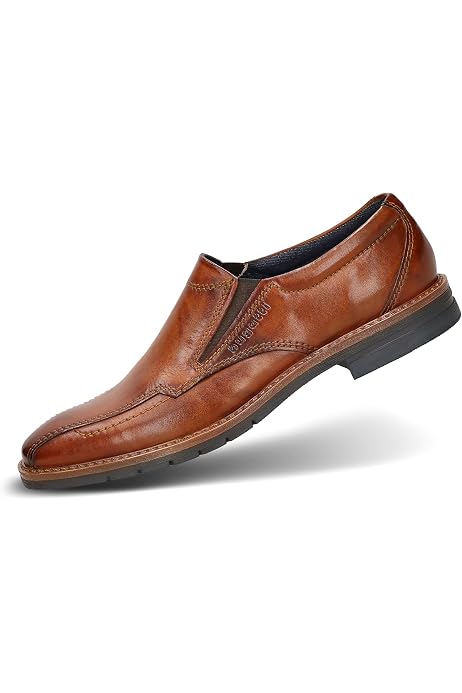 Mocassin Homme Bugatti 321-akb61 - Cuir Beige - Tige Basse - Semelle Synthétique - Taille 40