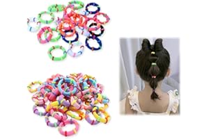 KAYEF 200 Stück Mini-Haarbänder, Mädchen-Haarbänder Haarbänder, bunte elastische Haarbänder, weiche kleine Pferdeschwanz-Haarbänder, geeignet für Mädchen-Haarbänder Pferdeschwanz, usw. (bunt)