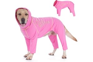 TOPSOSO Body Post Operatorio Cane Promuovere Il Recupero delle Ferite Vestito Recupero Cani Confortevole Elasticità Cerniera Lampo Traspirante Tuta Cane Post Operatorio Femmina Maschi(Rosa XXL)