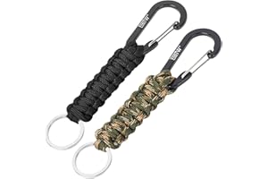 ‎EOTW EOTW Paracord Schlüsselanhänger Karabiner Personalisiert Karabinerhaken D Ring Schlüsselband Schlüsselring für Motorrad Auto Camping Wandern Männer Frau Kinder