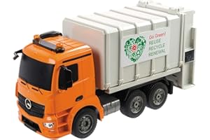 Mondo Motors- Mercedes Arocs Poubelle, Camion, Radio Commande, 63523, Gris, 1:20