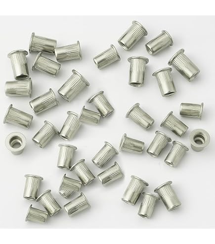Drenky Rivetti Filettati M4, 50 Pezzi Zincato Acciaio Al Carbonio - 9
