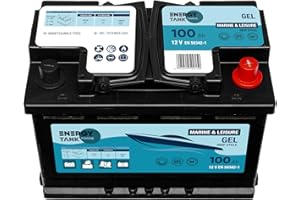 ENERGYTANK Energy Tank Batteria per barca 12 V Gel 100 Ah - Batteria 12 V efficace - Batteria gel 140 Ah - Batteria per barca 12 V - Batteria marina 12 V - Batteria a lunga durata - Batteria per motore