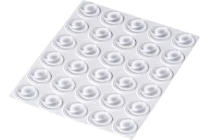 Happy Bananas Self Adhesive Clear Flat Topped Bumper Pads Rubber Feet for Chopping Boards, Worktop Savers, Glass, Crafts - 12.7mm x 3.5mm (30)