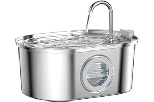 Fontanella per Gatti Acciaio Inox: 3.2L Fontana per Gatti - Fontanella Gatto Automatic - Dispenser Acqua Gatti - Ultra Silenziosa Distributore Acqua Gatti - SOOFPET Fontanella per Cani