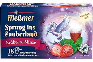 ‎MEßMER Meßmer Sprung ins Zauberland | Erdbeere-Minze | Online Exklusiv | 18 Teebeutel | Glutenfrei | Laktosefrei | Vegan