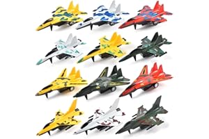 WEINIBAO Aereo Giocattolo Bambini, 12 Pezzi Aeroplano Giocattolo Bambini, Aerei Giocattolo per Bambini, Aereo Bambini, Aerei Giocattoli, Aeroplani Giocattoli, Giocattoli per Bambini dai 3 Anni