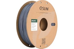 eSUN Filament PLA+ 1.75mm, ePLA+HS 3D Imprimante Filament Haute Vitesse Précision Dimensionnelle +/- 0.03mm, Bobine de 1KG (2.2 LBS) Filament PLA Plus Rapide pour 3D Imprimantes,Gris