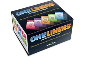 GAMESIUM GAMES Gamesium One Liners: Quick Thinking Word Game For Adults - The Ultimate Pop Culture Game - 800 Classic One-Liners in Movies, Music & More - For 2+ Players, Ages 14+