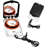 GZRXIOUS Professional Outdoor Compass Military Compass for Kids with View Mirror Compass Scale for Camping Hiking Navigation