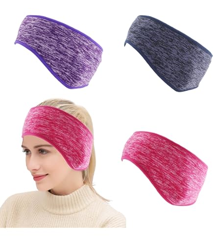 Lot De 2 Bandeaux Cache-oreilles Thermiques – Élastique, Extensible (tour 21-24") – Pour Sport D’hiver, Running, Cyclisme - 2