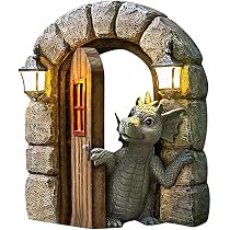 LOL Outdoor-Drachen Gartenstatue – 20,3 Cm, Aus Kaltgussharz, Handbemalt