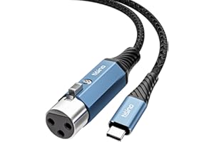 Tisino XLR auf USB C Mikrofonkabel, Upgraded Hi-Fi Audio Recording Kabel USB C Mikrofonkabel für dynamische Mikrofone/Recorder/Laptop/Tablet (3M)