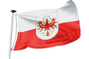 FLAGLY Premium Flagge Tirol 100x150cm - 115g/m² Stoffgewicht - gedruckt, robustes und witterungsbeständiges Glanzpolyester mit Ösen (100 x 150 cm, Tirol)