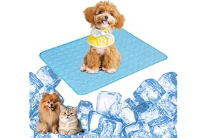 YXHZVON Tappetino Refrigerante per Cani, 60 x 52 cm Tappetino Rinfrescante per Gatti Impermeabile, Materassino Refrigerante per Cani e Gatti in Estate, M, Blu