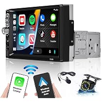 Autoradio 1 Din Avec écran Tactile 10.1 Pouces Amovible - CarPlay & Android Auto Filaire, Bluetooth, Caméra De Recul Incluse