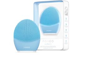FOREO LUNA 3 Peau mixte - Brosse nettoyante visage - Massage raffermissant - Soins ultra-hygiéniques - Exfoliant visage facile à transporter - Brosse silicone pour une peau nette - Connecté à l'app