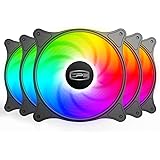 CP3 Case Fans 120mm 3-Pin Fixed Color High Performance PC Fans Low Noise LED Case Fan with Hydraulic Bearing for Gaming Compu