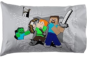 Jay Franco Minecraft Fight Back Federa 100% Cotone 50 x 70 cm